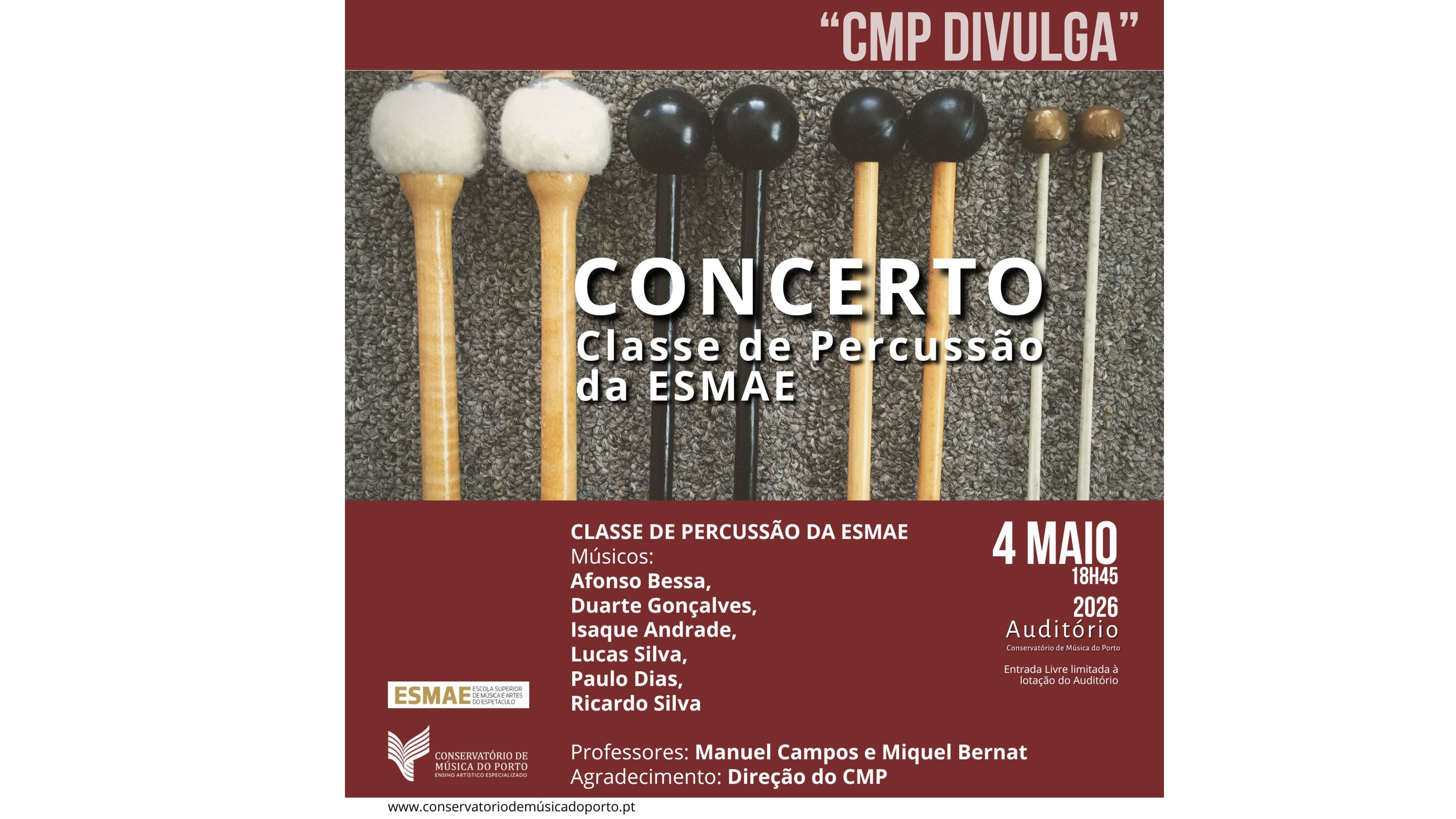 Concerto Classe de Percussão da ESMAE