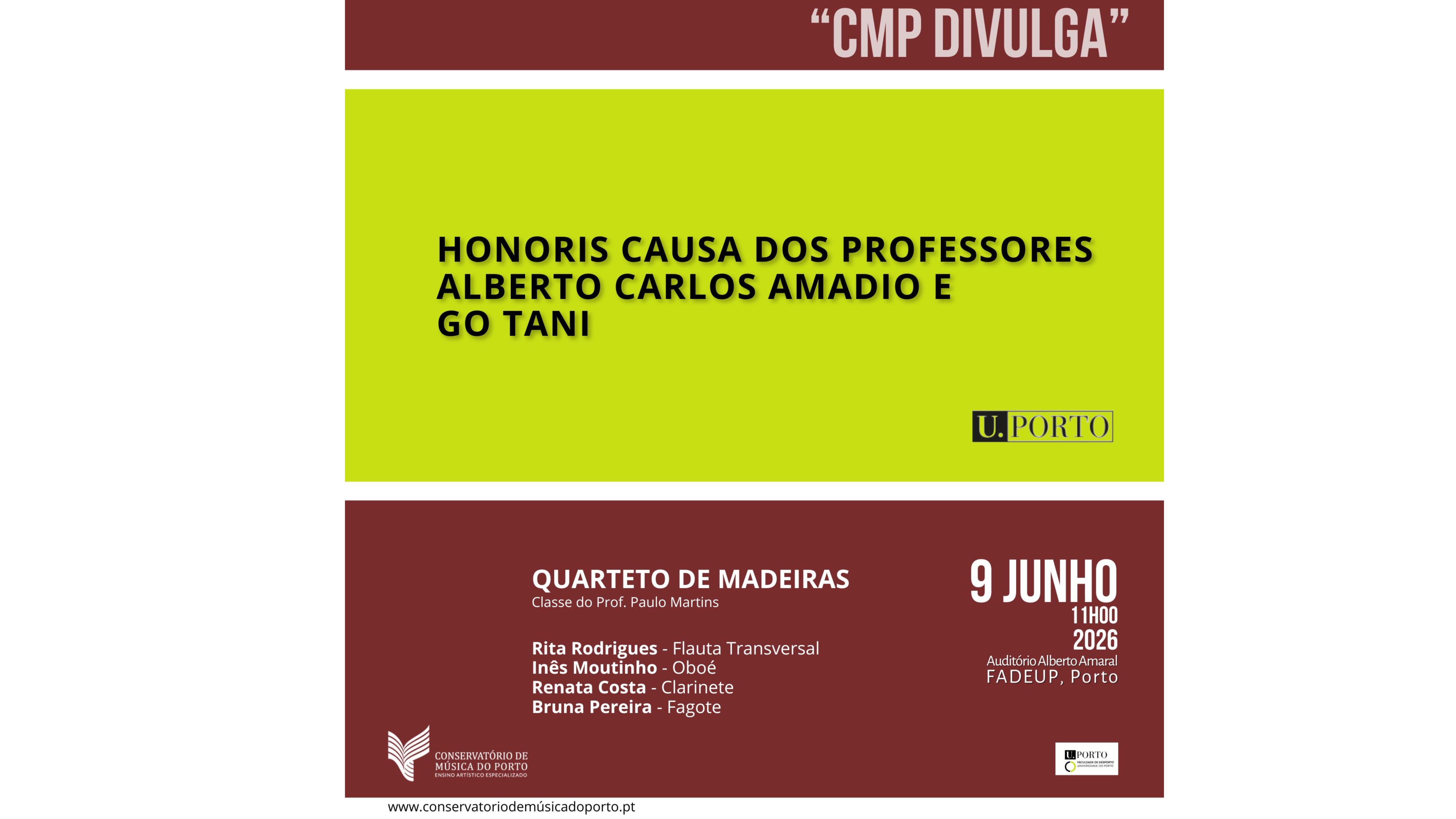Honoris Causa dos Professores Alberto Carlos Amadio e Go Tani