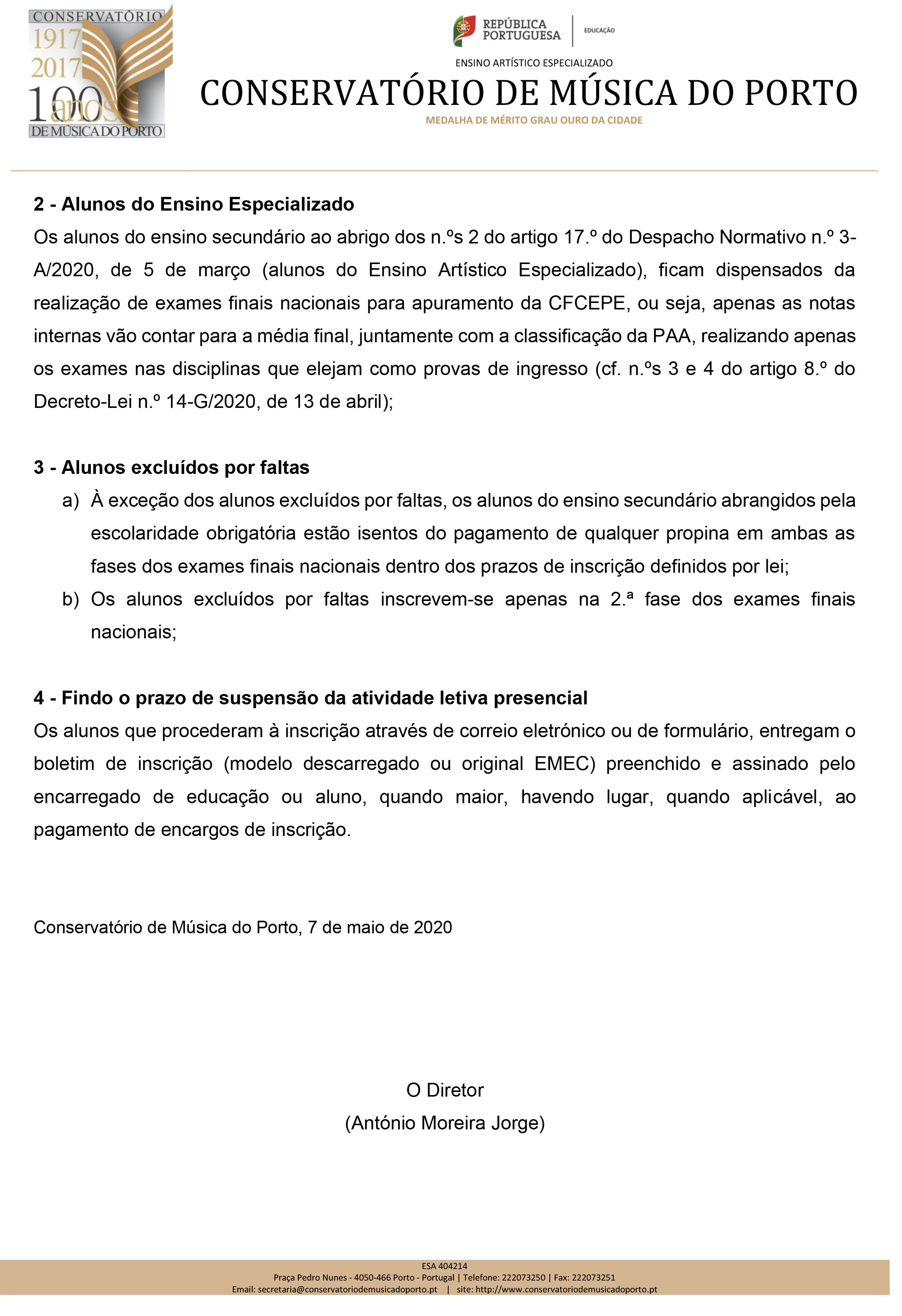 Inscrição exames 2020 3